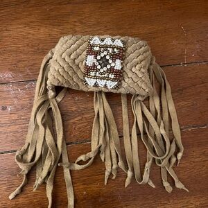 Beaded Fringe Tan Bracelet